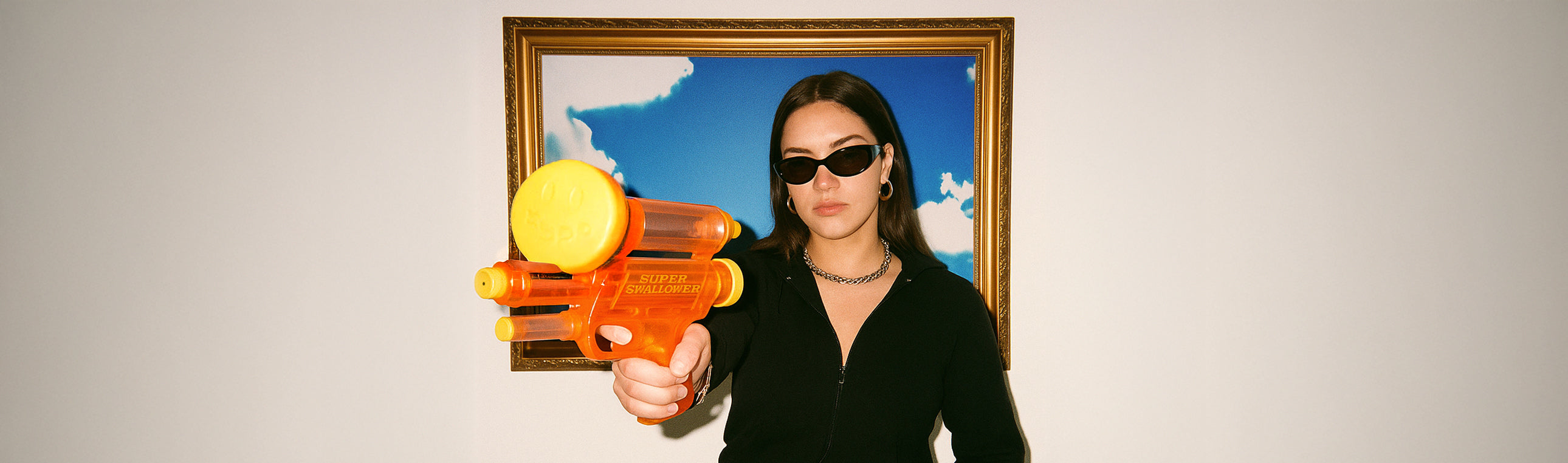 haps user holding haps super swallower water gun